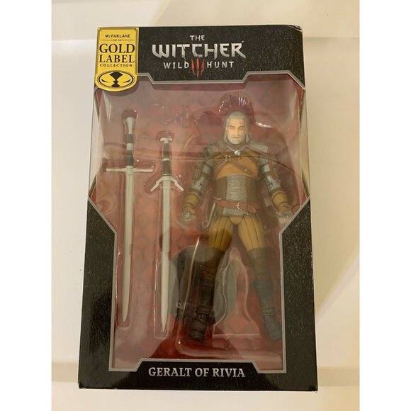New Geralt of Rivia The Witcher Wild Hunt 2020 McFarlane Toys Gold Label NWT - Picture 2 of 7